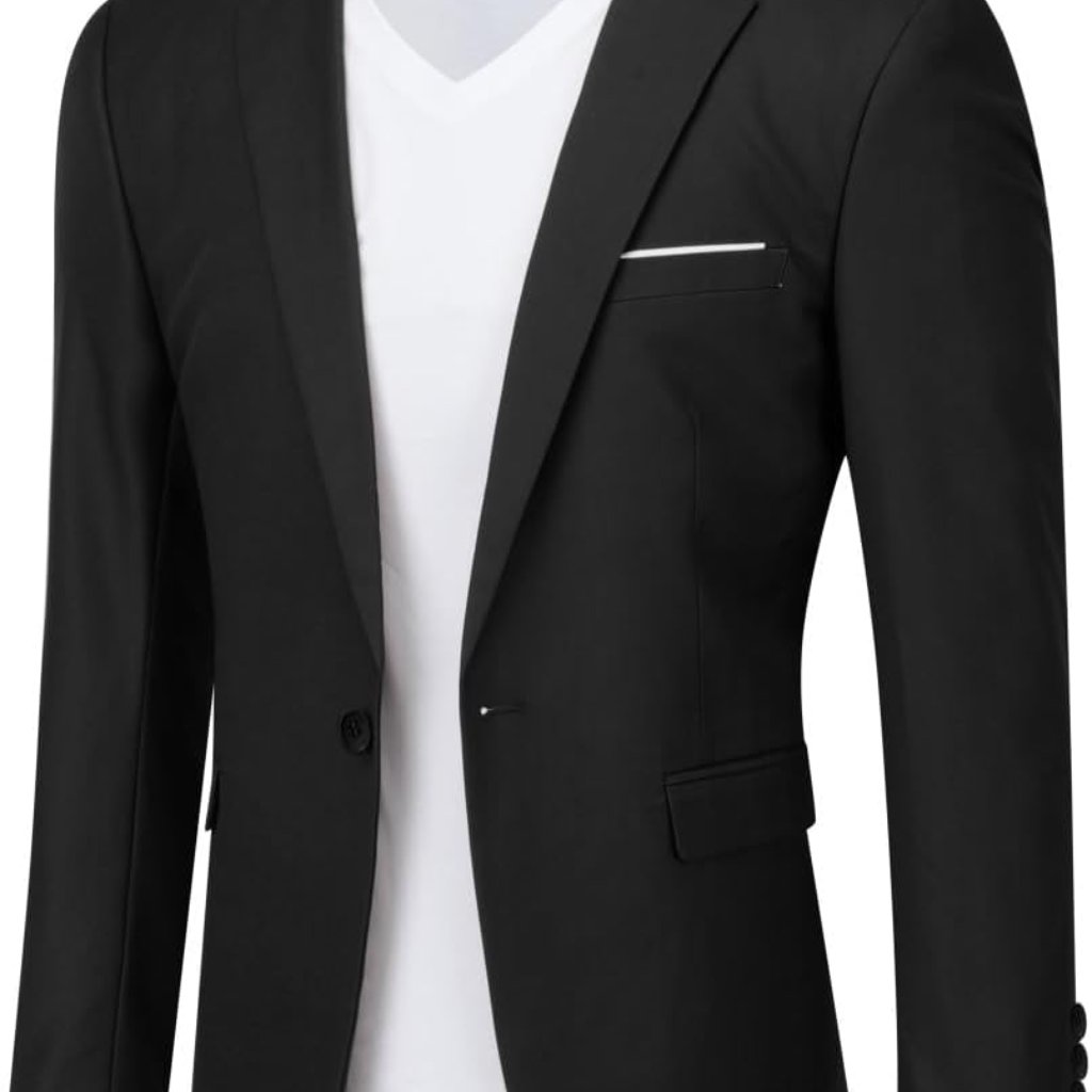 Men's Suit Jacket One Button Slim Fit Sport Coat Business Daily Blazer